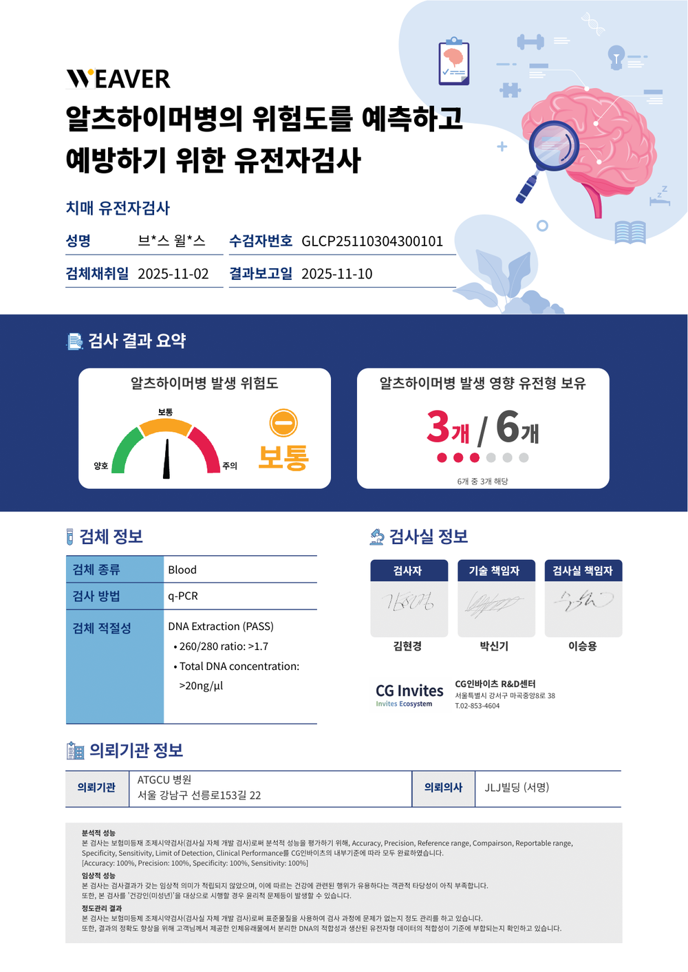 헬시메모리 결과 리포트 예시